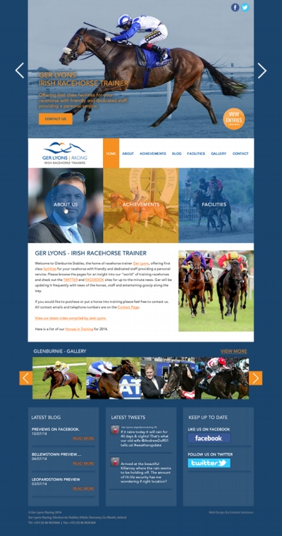 ger lyons racehorse trainer web design 2